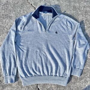 Brooks Brothers Gray Half-Zip Sweater